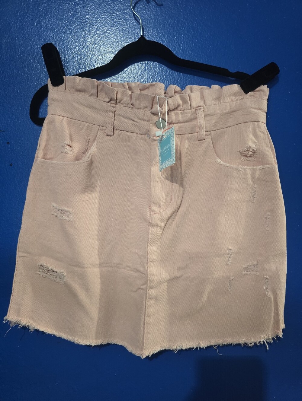 NWT Hayden Skirt Pink Jean Distressed Size Medium